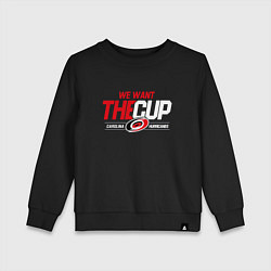 Свитшот хлопковый детский Carolina Hurricanes we want the cup Каролина Харри, цвет: черный