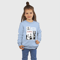 Свитшот хлопковый детский Asta art, цвет: мягкое небо — фото 2