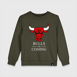 Детский свитшот Chicago Bulls are coming Чикаго Буллз