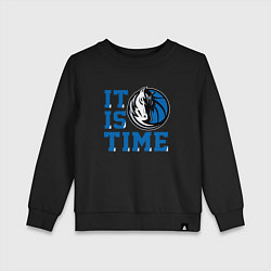 Свитшот хлопковый детский It Is Dallas Mavericks Time Даллас Мэверикс, цвет: черный