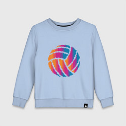 Свитшот хлопковый детский Ball Volleyball, цвет: мягкое небо