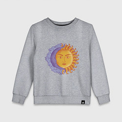 Детский свитшот Солнца и луна с лицами