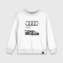 Свитшот хлопковый детский Audi Germany, цвет: белый