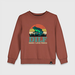 Детский свитшот I love frogs