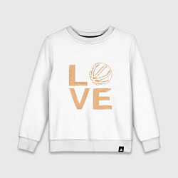 Свитшот хлопковый детский Basket - Love, цвет: белый