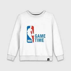 Свитшот хлопковый детский NBA Game Time, цвет: белый