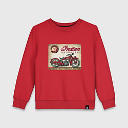 Свитшот хлопковый детский Indian motorcycle 1901, цвет: красный