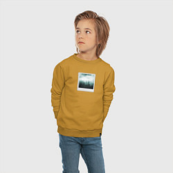 Свитшот хлопковый детский НЛО в Деревьях, цвет: горчичный — фото 2