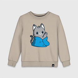 Детский свитшот Кот в одеяле