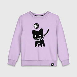 Свитшот хлопковый детский Cat JDM Japan, цвет: лаванда