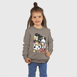 Свитшот хлопковый детский Gintoki ice cream, цвет: утренний латте — фото 2