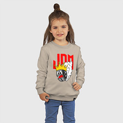 Свитшот хлопковый детский JDM Wheel King, цвет: миндальный — фото 2