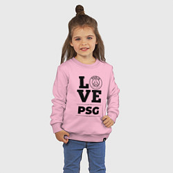 Свитшот хлопковый детский PSG Love Классика, цвет: светло-розовый — фото 2