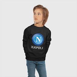 Свитшот хлопковый детский SSC NAPOLI Napoli, цвет: черный — фото 2