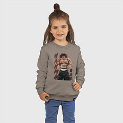 Свитшот хлопковый детский Ярость Юджиро, цвет: утренний латте — фото 2