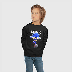 Свитшот хлопковый детский Sonic the Hedgehog 2, цвет: черный — фото 2