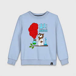 Свитшот хлопковый детский Сова химик, цвет: мягкое небо