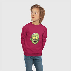 Свитшот хлопковый детский Весёлый Зомби, цвет: маджента — фото 2