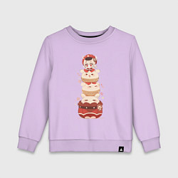 Свитшот хлопковый детский Геншин импакт chibi clee, цвет: лаванда
