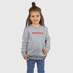 Свитшот хлопковый детский HONDA ХОНДА LOGO спина, цвет: меланж — фото 2