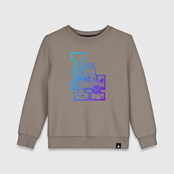 Свитшот хлопковый детский Los angeles lakers баскетбол, цвет: утренний латте