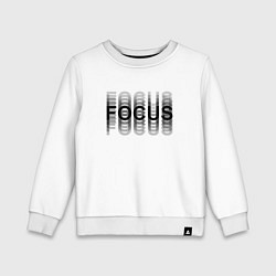 Свитшот хлопковый детский FOCUS: BLACK, цвет: белый