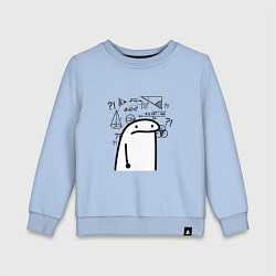 Свитшот хлопковый детский Понятно что ничего не понятно, цвет: мягкое небо