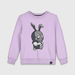 Свитшот хлопковый детский Cool hare Hype Крутой заяц Шумиха, цвет: лаванда