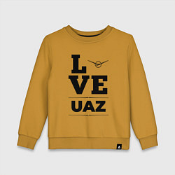 Свитшот хлопковый детский UAZ Love Classic, цвет: горчичный
