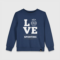 Свитшот хлопковый детский Sporting Love Classic, цвет: тёмно-синий