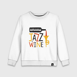 Свитшот хлопковый детский Jazz & Wine, цвет: белый