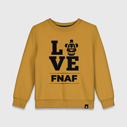 Свитшот хлопковый детский FNAF Love Classic, цвет: горчичный