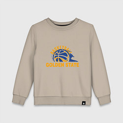 Свитшот хлопковый детский Golden State Basketball, цвет: миндальный