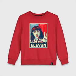 Свитшот хлопковый детский Stranger Things Eleven, цвет: красный
