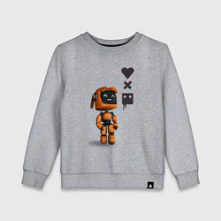 Детский свитшот Оранжевый робот с логотипом LDR