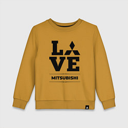 Свитшот хлопковый детский Mitsubishi Love Classic, цвет: горчичный