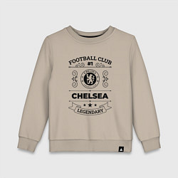 Свитшот хлопковый детский Chelsea: Football Club Number 1 Legendary, цвет: миндальный