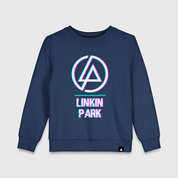 Свитшот хлопковый детский Linkin Park Glitch Rock, цвет: тёмно-синий