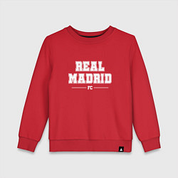 Свитшот хлопковый детский Real Madrid Football Club Классика, цвет: красный