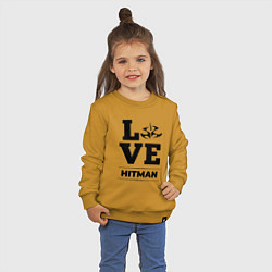 Свитшот хлопковый детский Hitman Love Classic, цвет: горчичный — фото 2