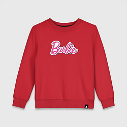 Свитшот хлопковый детский Barbie logo, цвет: красный