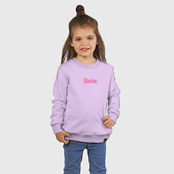 Свитшот хлопковый детский Barbie mini logo, цвет: лаванда — фото 2