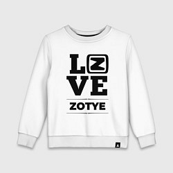 Свитшот хлопковый детский Zotye Love Classic, цвет: белый
