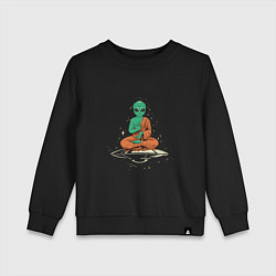 Свитшот хлопковый детский Space - Yoga, цвет: черный
