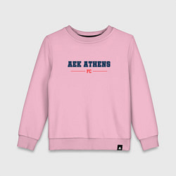Свитшот хлопковый детский AEK Athens FC Classic, цвет: светло-розовый