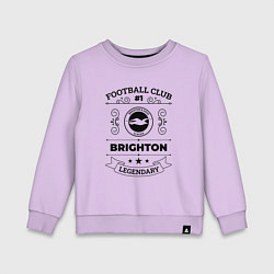 Свитшот хлопковый детский Brighton: Football Club Number 1 Legendary, цвет: лаванда