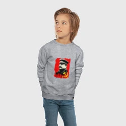 Свитшот хлопковый детский СССР - Сталин, цвет: меланж — фото 2