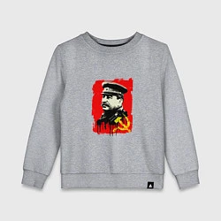 Свитшот хлопковый детский СССР - Сталин, цвет: меланж