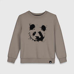Свитшот хлопковый детский Прикольный панда - клякса, цвет: утренний латте