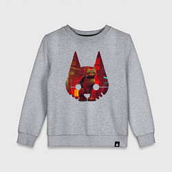 Свитшот хлопковый детский Кот из игры Stray, цвет: меланж